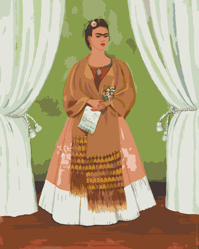 Schilderen op Nummer - Frida - Zelfportret opgedragen aan Leon Trotsky