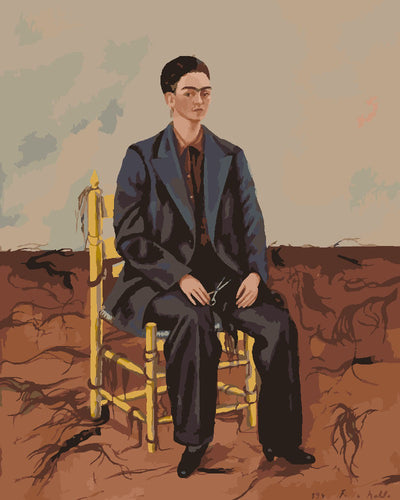 Schilderen op Nummer - Frida - Zelfportret met afgeknipt haar