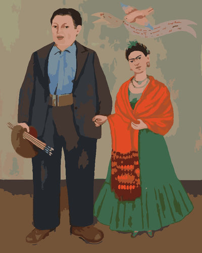 Schilderen op Nummer - Frida - Frida en Diego Rivera
