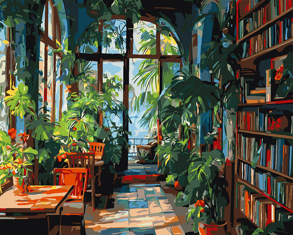 Schilderen op Nummer - Bibliotheekkas