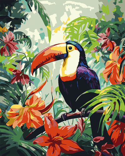Schilderen op Nummer - Toekan in de jungle