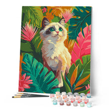 Afbeelding in Gallery-weergave laden, Schilderen op Nummer - Ragdoll kitten in de jungle