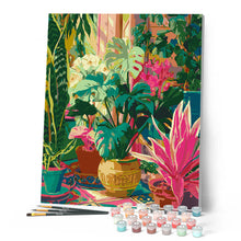 Afbeelding in Gallery-weergave laden, Schilderen op Nummer - Tropisch tuininterieur