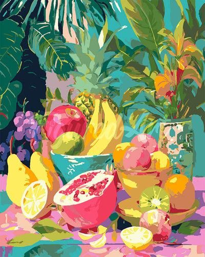 Schilderen op Nummer - Tropische fruittafel