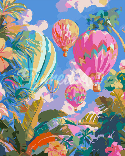 Schilderen op Nummer - Jungle Sky Balloons