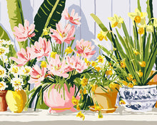 Afbeelding in Gallery-weergave laden, Schilderen op Nummer - Pastelkleurige bloempotten