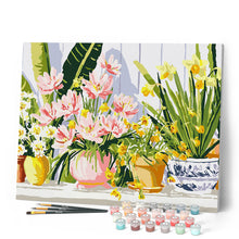 Afbeelding in Gallery-weergave laden, Schilderen op Nummer - Pastelkleurige bloempotten