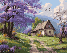 Afbeelding in Gallery-weergave laden, Schilderen op Nummer - Huisje aan de Jacarandalaan