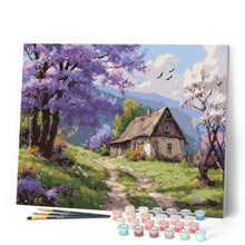 Afbeelding in Gallery-weergave laden, Schilderen op Nummer - Huisje aan de Jacarandalaan