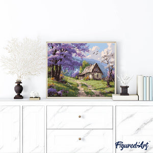 Schilderen op Nummer - Huisje aan de Jacarandalaan
