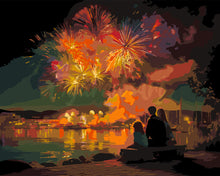 Afbeelding in Gallery-weergave laden, Schilderen op Nummer - Familie en Vuurwerk