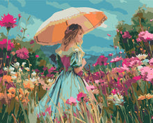 Afbeelding in Gallery-weergave laden, Schilderen op Nummer - Dame van de Wilde Bloemen