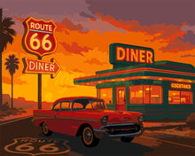 Afbeelding in Gallery-weergave laden, Schilderen op Nummer - Het Diner en de Vintage Auto