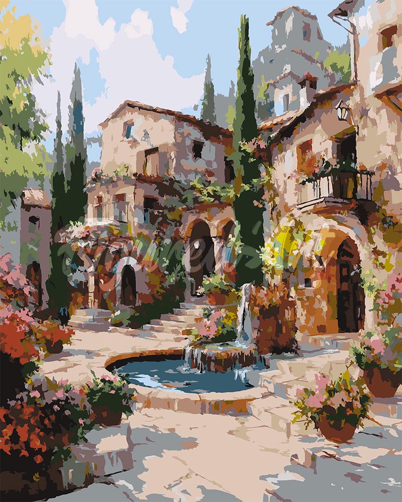 Schilderen op Nummer - Mediterrane Villa