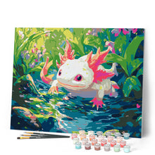Afbeelding in Gallery-weergave laden, Schilderen op Nummer - Zwem-Axolotl