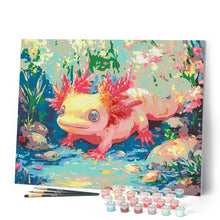 Afbeelding in Gallery-weergave laden, Schilderen op Nummer - Zonnebadende Axolotl