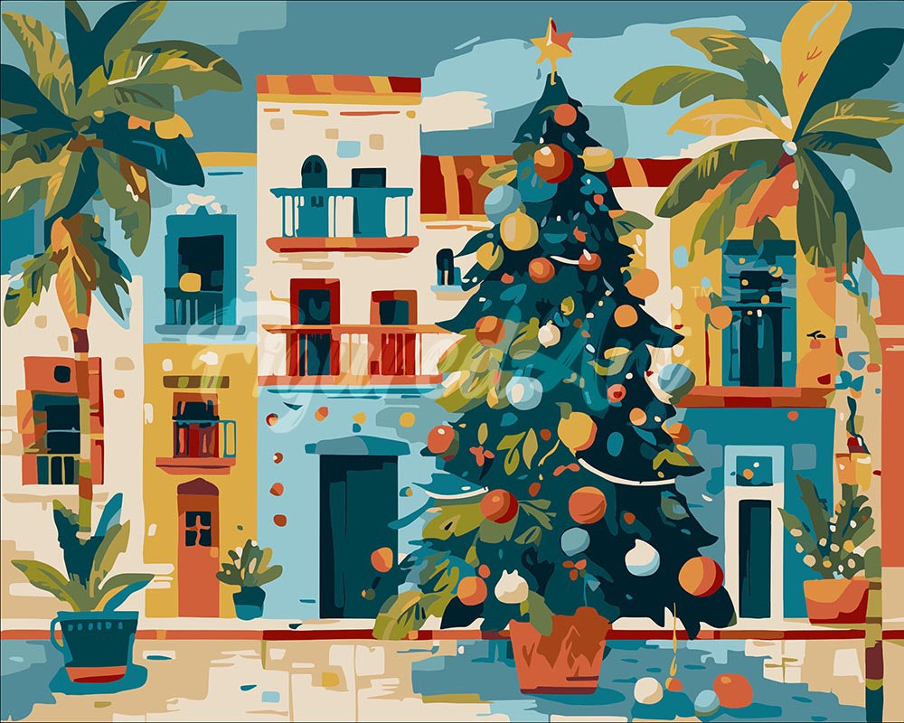 Schilderen op Nummer - Kleurrig Feestplein