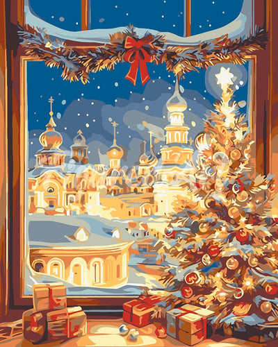 Schilderen op Nummer - Gloed van Kerstavond