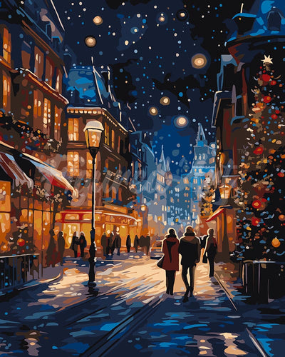 Schilderen op Nummer - Sterrenrijke Kerstwandeling