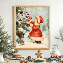 Afbeelding in Gallery-weergave laden, Schilderen op Nummer - Schattig Kerstmeisje 2