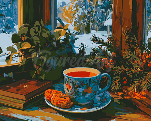 Schilderen op Nummer - Wintermiddagthee