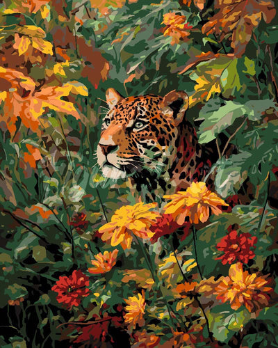 Schilderen op Nummer - Luipaard in de herfst