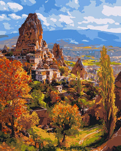Schilderen op Nummer - Rotskasteel Cappadocië