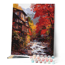 Afbeelding in Gallery-weergave laden, Schilderen op Nummer - Herfstdorp in Nikkō Japan