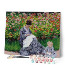 Afbeelding in Gallery-weergave laden, Schilderen op Nummer - Camille Monet en een kind in de tuin van de kunstenaar in Argenteuil - Monet