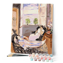 Afbeelding in Gallery-weergave laden, Schilderen op Nummer - Interieur met twee figuren, open raam - Matisse