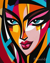 Afbeelding in Gallery-weergave laden, Schilderen op Nummer - Gedurfd Abstract Gezicht