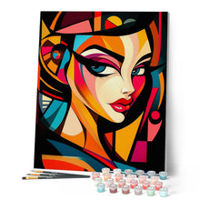 Afbeelding in Gallery-weergave laden, Schilderen op Nummer - Gedurfd Abstract Glamour Gezicht