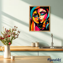 Afbeelding in Gallery-weergave laden, Schilderen op Nummer - Gedurfd Abstract Twee Dames