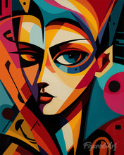 Afbeelding in Gallery-weergave laden, Schilderen op Nummer - Gedurfd Abstract Portret
