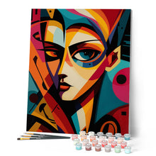 Afbeelding in Gallery-weergave laden, Schilderen op Nummer - Gedurfd Abstract Portret