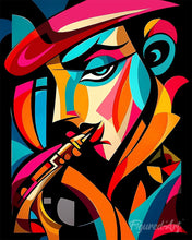 Afbeelding in Gallery-weergave laden, Schilderen op Nummer - Gedurfd Abstract Sax Man