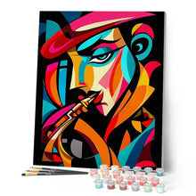 Afbeelding in Gallery-weergave laden, Schilderen op Nummer - Gedurfd Abstract Sax Man