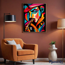 Afbeelding in Gallery-weergave laden, Schilderen op Nummer - Gedurfd Abstract Sax Man