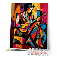 Afbeelding in Gallery-weergave laden, Schilderen op Nummer - Gedurfd Abstract Gitarist