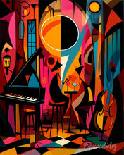 Afbeelding in Gallery-weergave laden, Schilderen op Nummer - Gedurfd Abstract Jazzclub