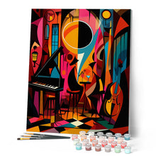 Afbeelding in Gallery-weergave laden, Schilderen op Nummer - Gedurfd Abstract Jazzclub