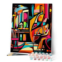 Afbeelding in Gallery-weergave laden, Schilderen op Nummer - Gedurfd Abstract Café