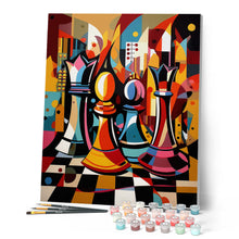 Afbeelding in Gallery-weergave laden, Schilderen op Nummer - Gedurfd Abstract Schaakbord
