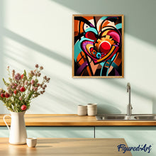 Afbeelding in Gallery-weergave laden, Schilderen op Nummer - Gedurfd Abstract Hart Tandwielen