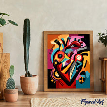 Afbeelding in Gallery-weergave laden, Schilderen op Nummer - Gedurfd Abstract Hart