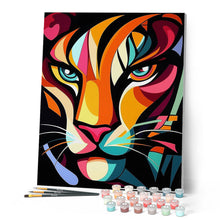 Afbeelding in Gallery-weergave laden, Schilderen op Nummer - Gedurfd Abstract Tijger 1