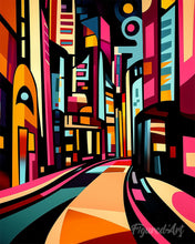 Afbeelding in Gallery-weergave laden, Schilderen op Nummer - Gedurfd Abstract Stedelijke Straat