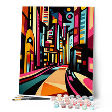 Afbeelding in Gallery-weergave laden, Schilderen op Nummer - Gedurfd Abstract Stedelijke Straat