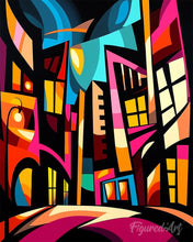 Afbeelding in Gallery-weergave laden, Schilderen op Nummer - Gedurfd Abstract Stadsgezicht
