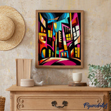 Afbeelding in Gallery-weergave laden, Schilderen op Nummer - Gedurfd Abstract Stadsgezicht